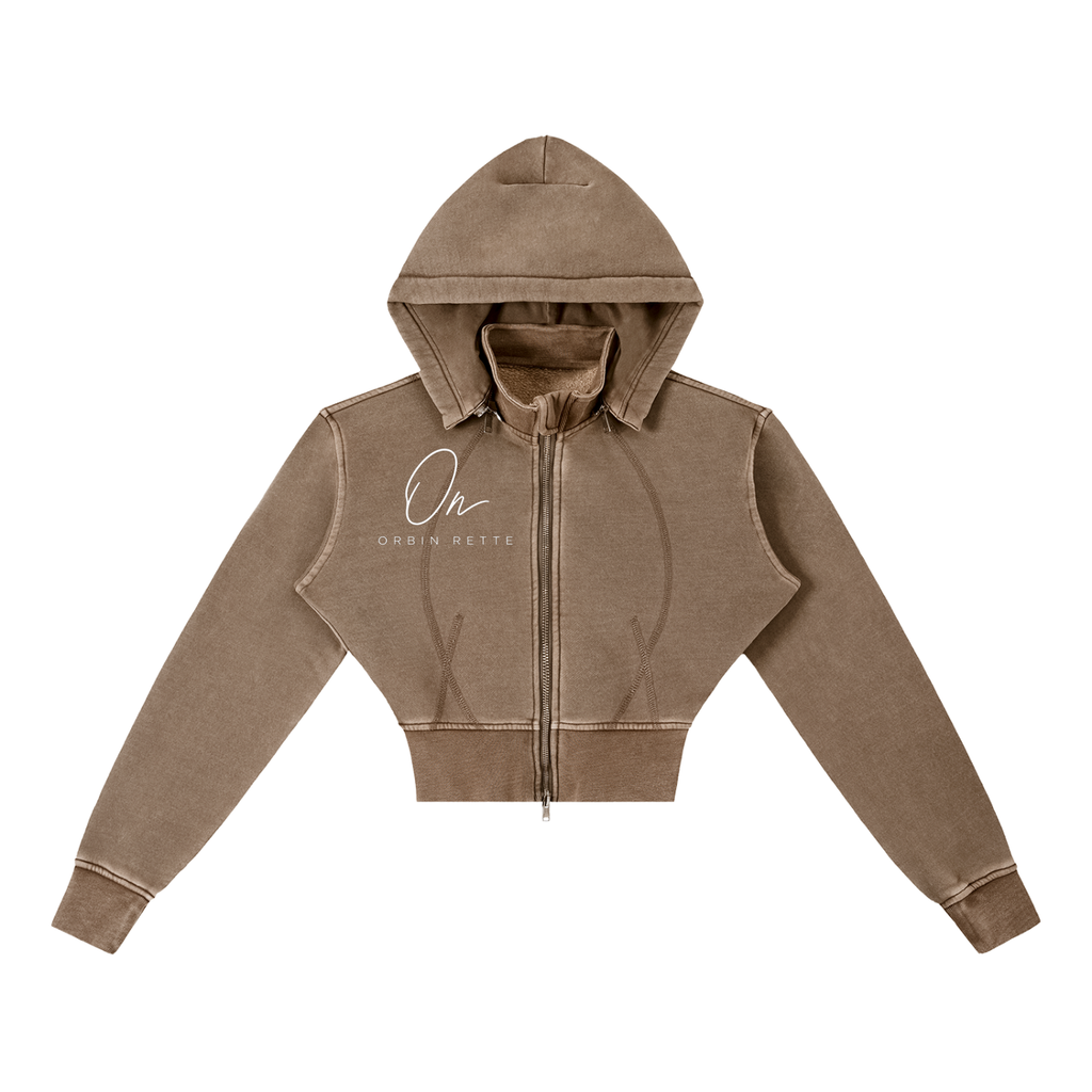 Fleece Cropped Hoodie