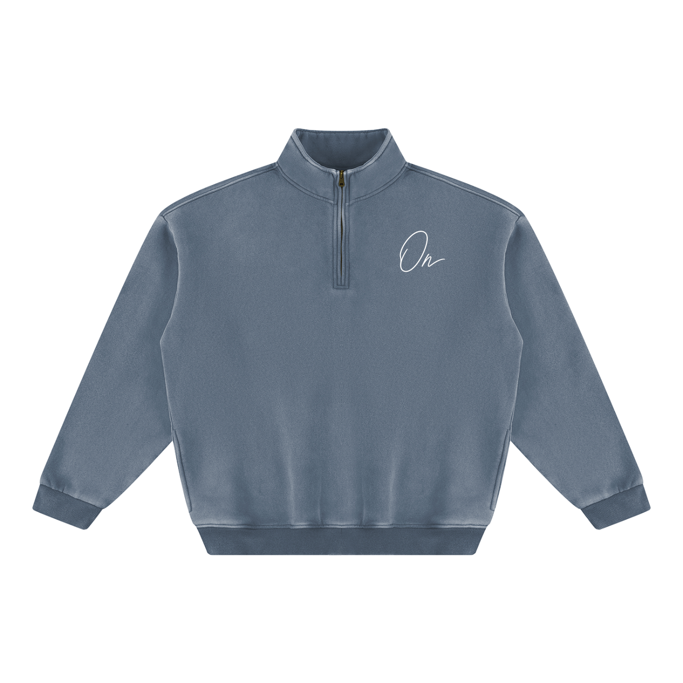 Quarter-Zip Washed Fleece Sweatshirt
