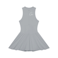Ruched Sleeveless Full-Zip Dress