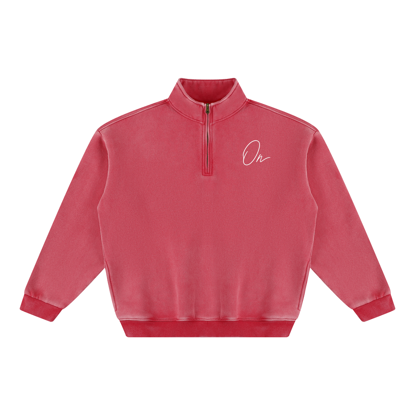 Quarter-Zip Washed Fleece Sweatshirt