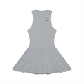 Ruched Sleeveless Full-Zip Dress