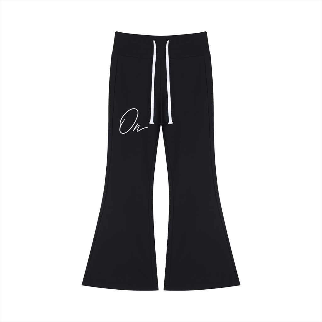 Drawstring Flared Leg Pants