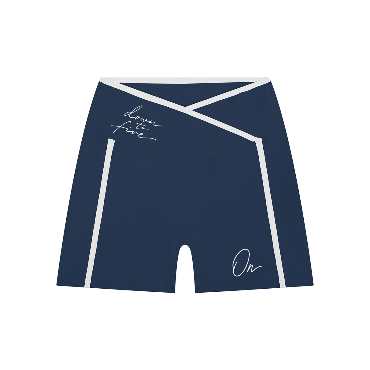 High Rise Color Block Yoga Shorts