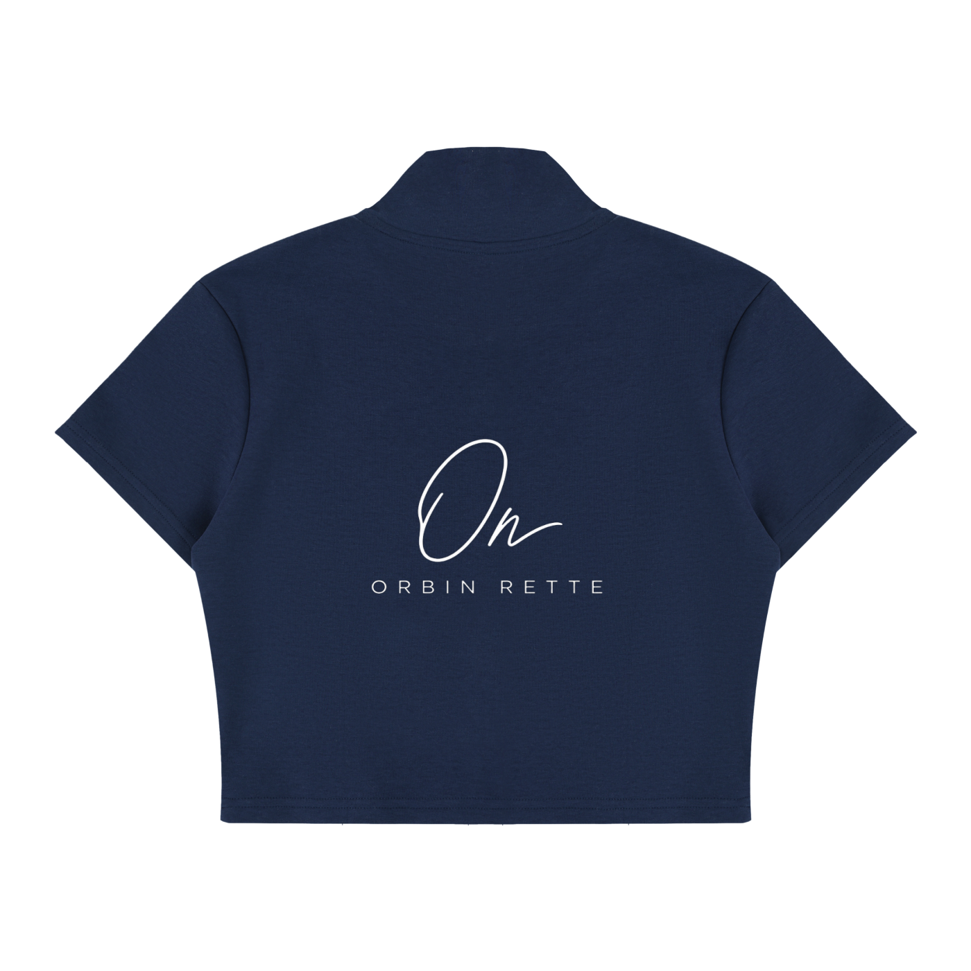 Cropped Full Zip Short Sleeve T-Shirt