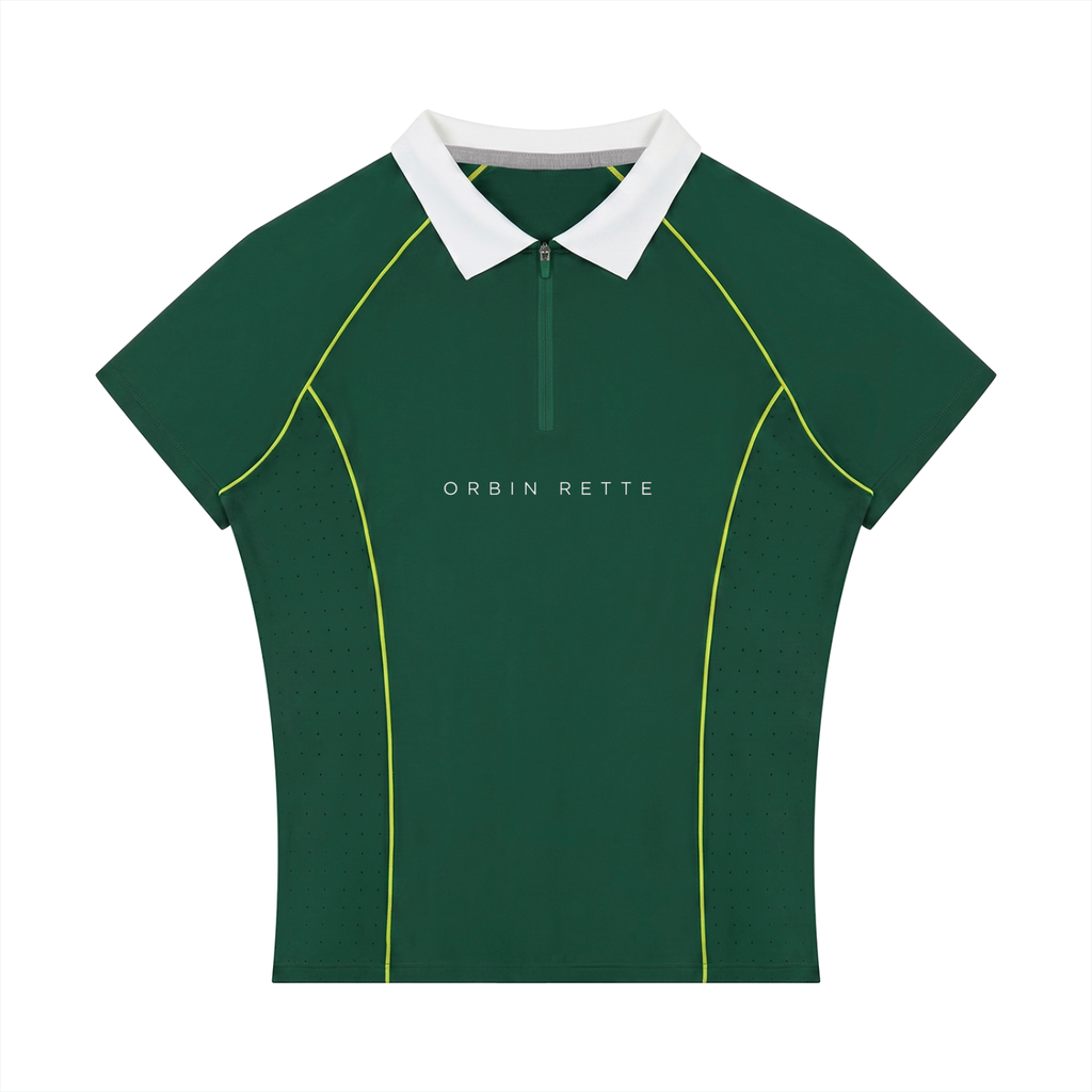 Slim Fit Quarter-Zip Polo Shirt
