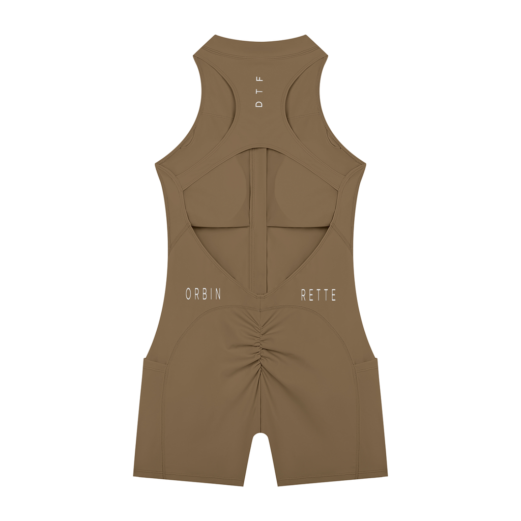 Quarter-Zip Yoga Romper