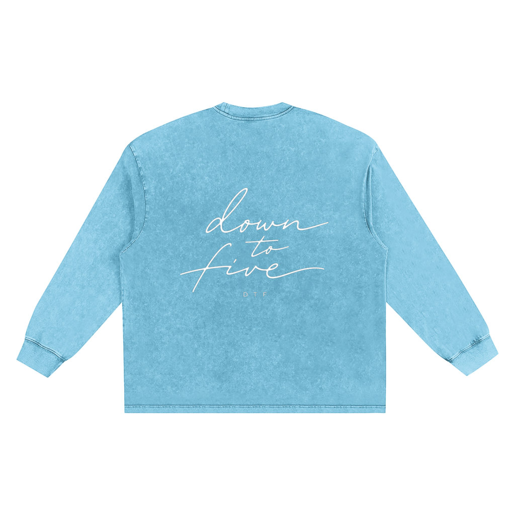 Snow Washed Frayed Edge T-Shirt