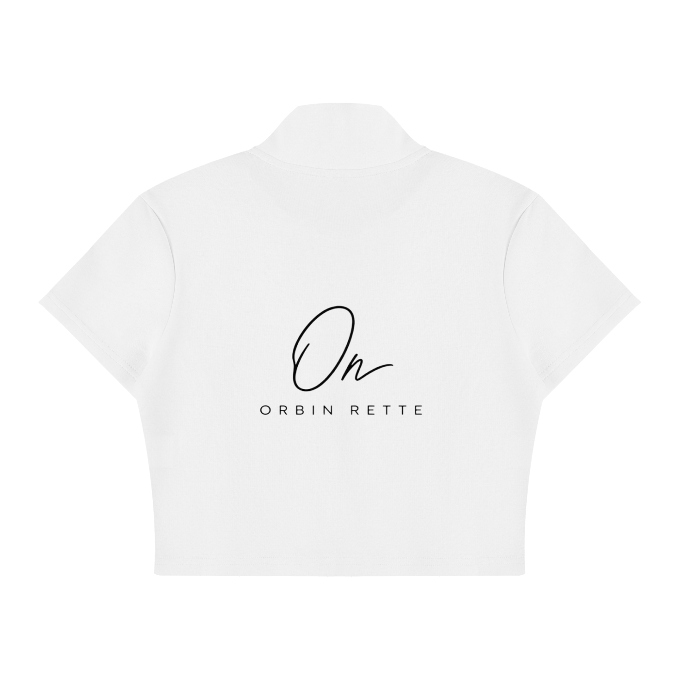 Cropped Full Zip Short Sleeve T-Shirt