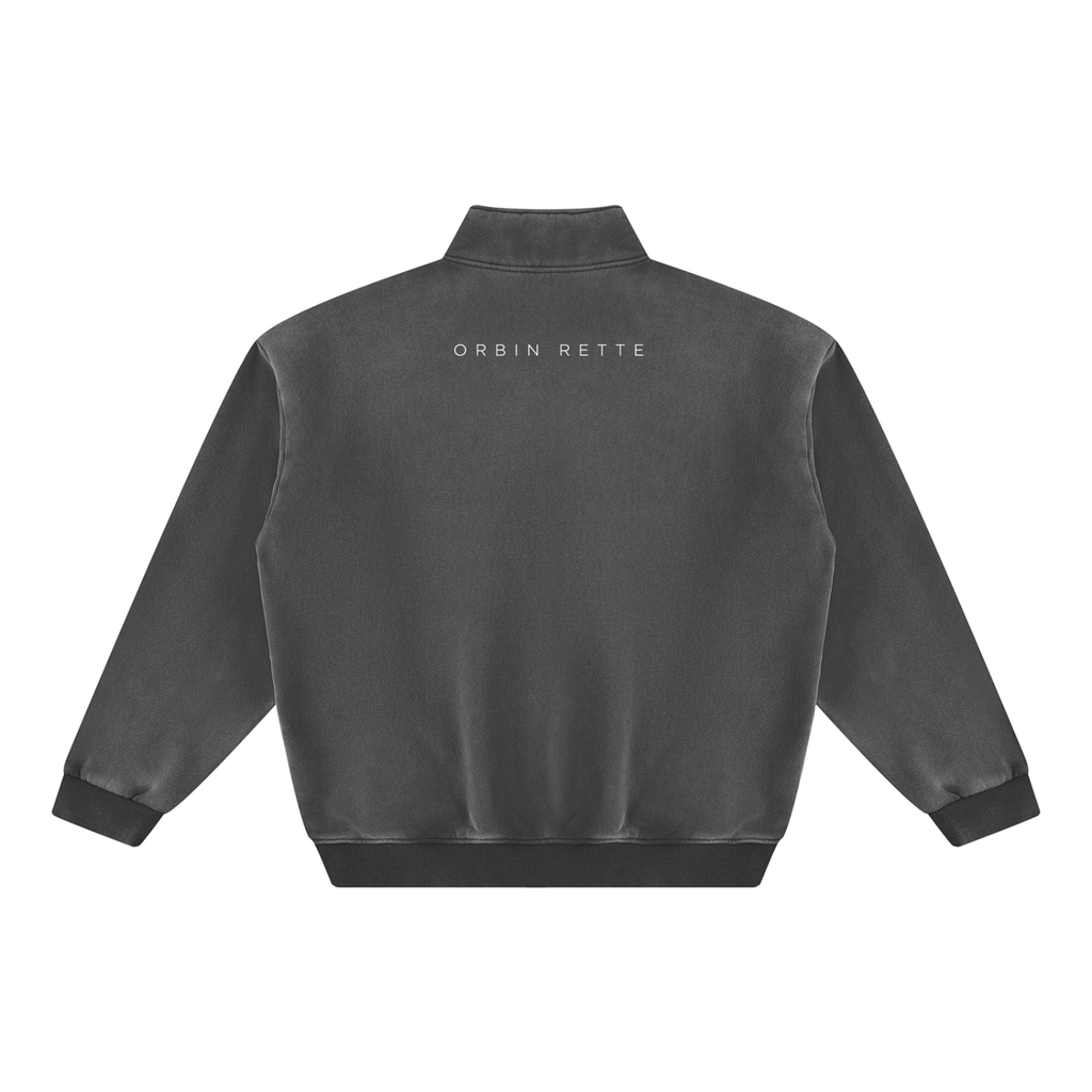 Quarter-Zip Washed Fleece Sweatshirt
