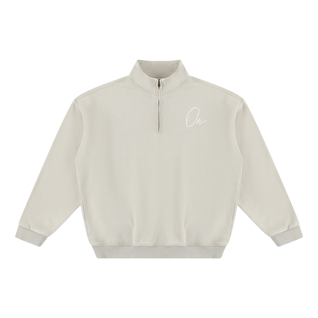 Quarter-Zip Washed Fleece Sweatshirt