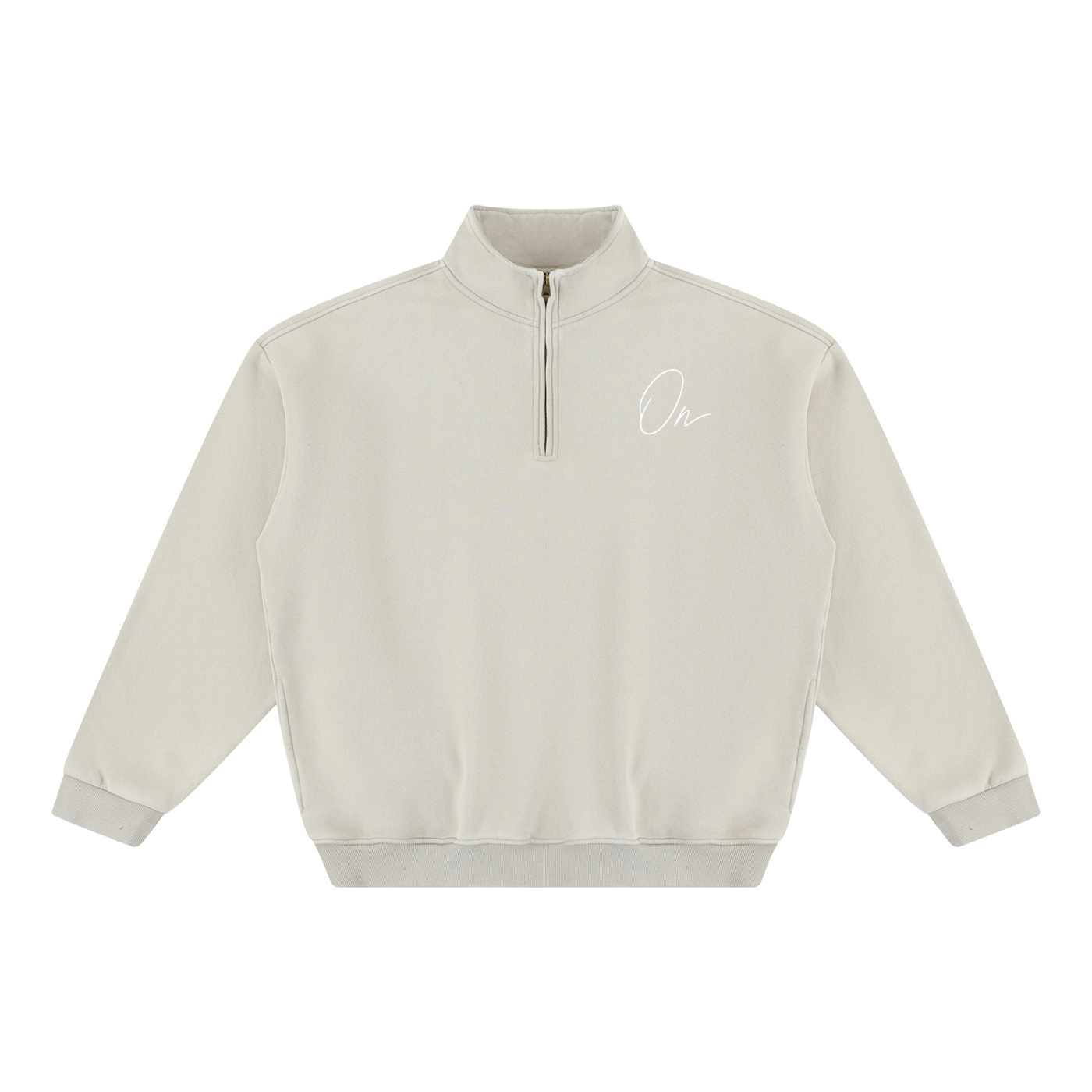 Quarter-Zip Washed Fleece Sweatshirt