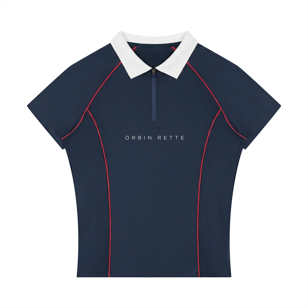 Slim Fit Quarter-Zip Polo Shirt