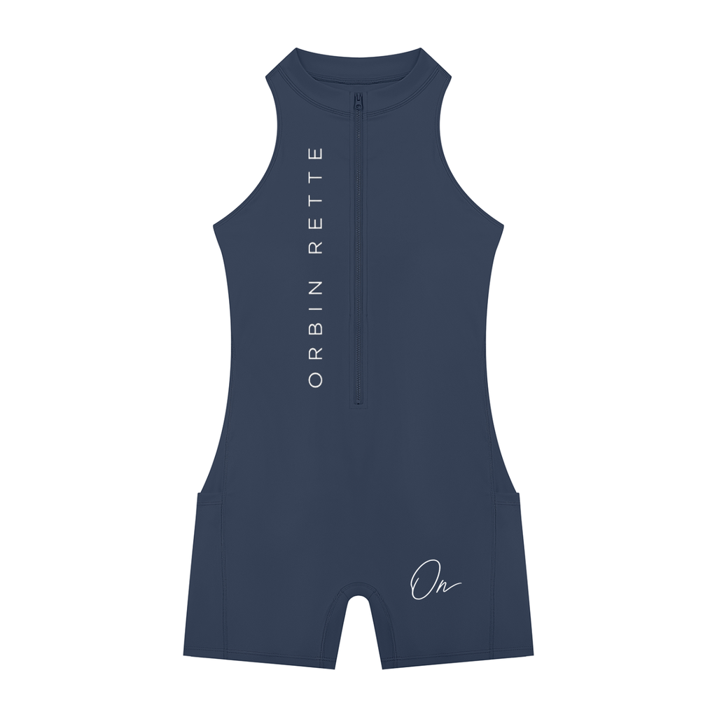 Quarter-Zip Yoga Romper