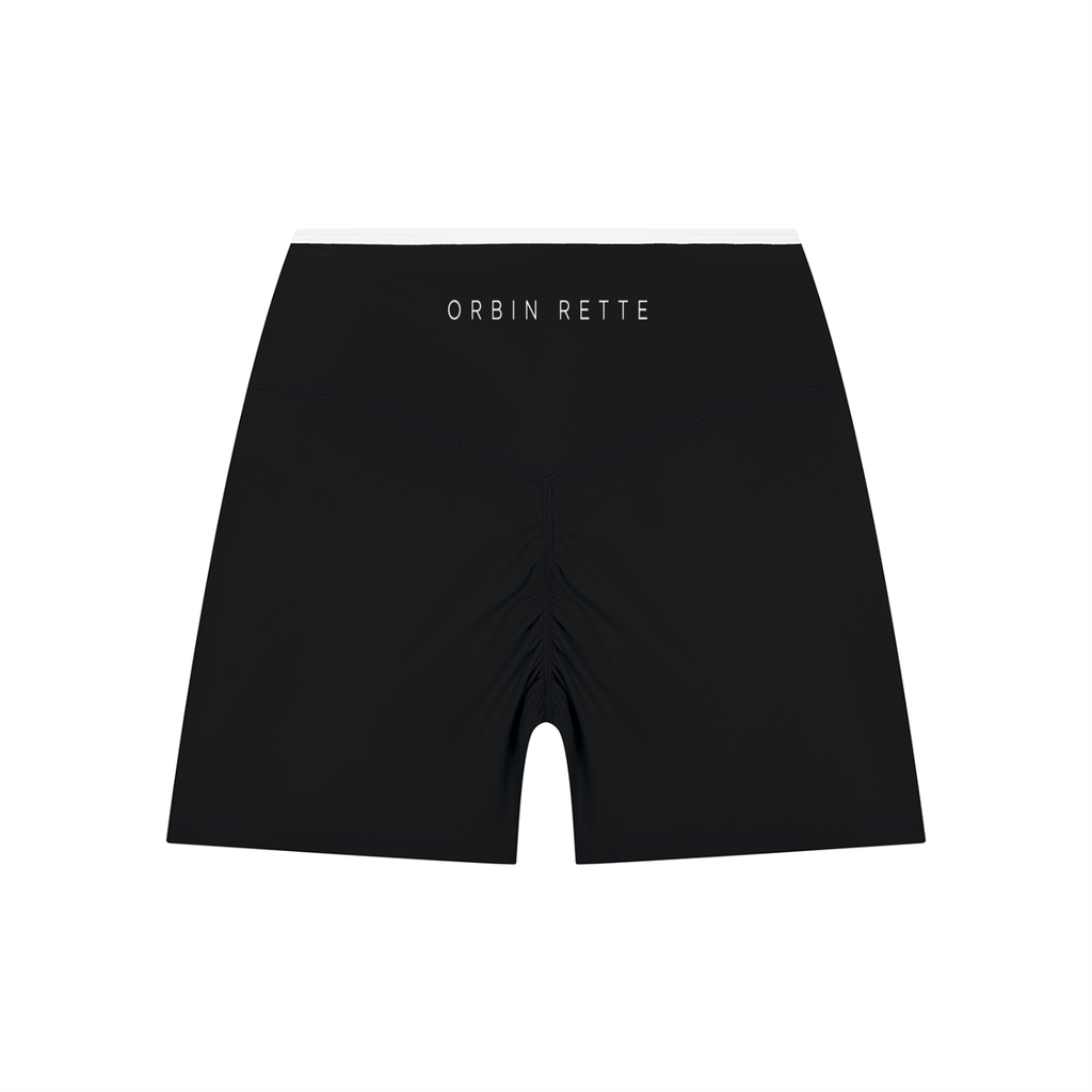 High Rise Color Block Yoga Shorts