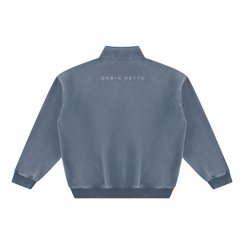 Quarter-Zip Washed Fleece Sweatshirt