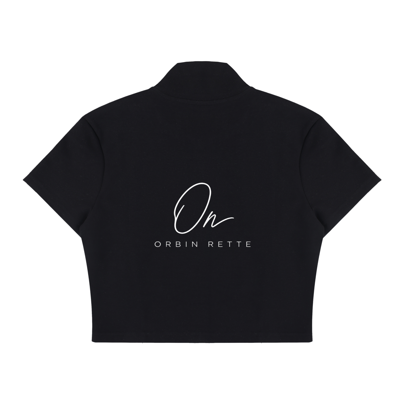 Cropped Full Zip Short Sleeve T-Shirt