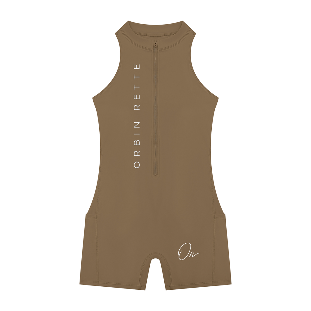 Quarter-Zip Yoga Romper