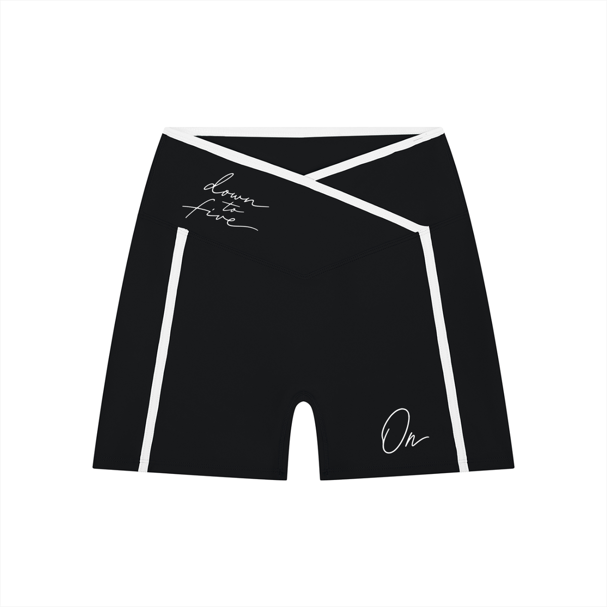 High Rise Color Block Yoga Shorts