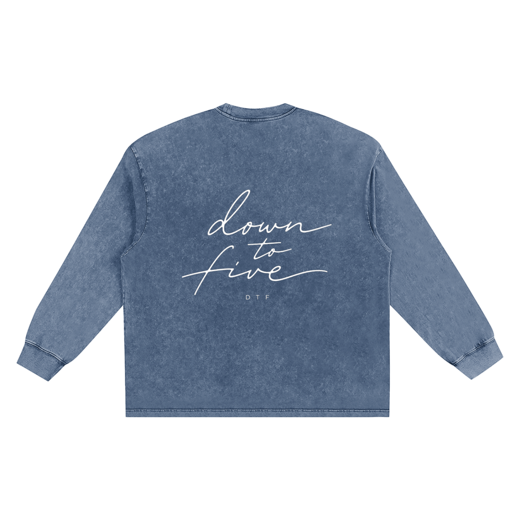 Snow Washed Frayed Edge T-Shirt