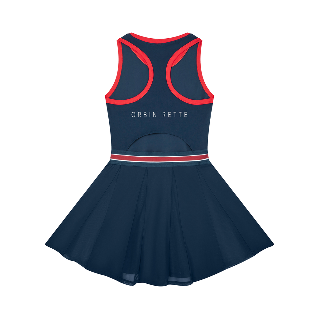 Color Block A-Line Sleeveless Dress