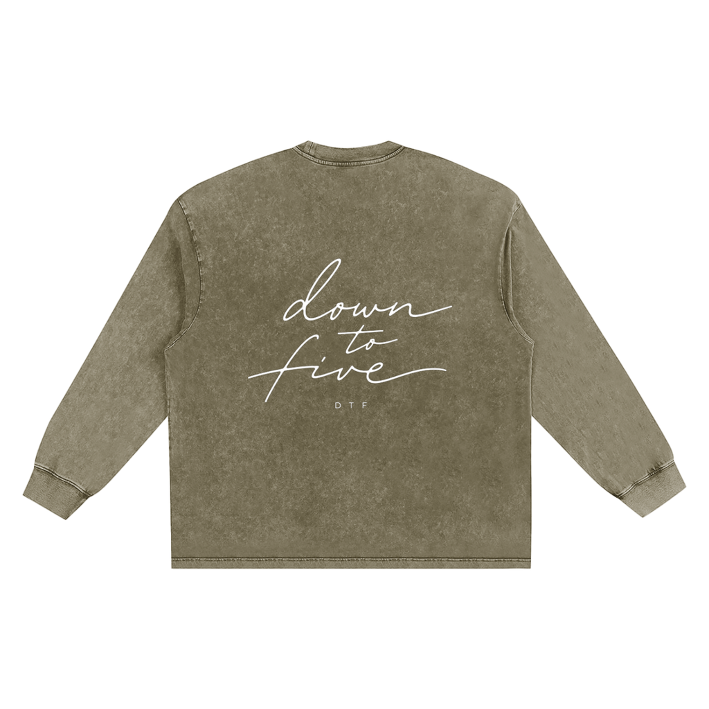 Snow Washed Frayed Edge T-Shirt