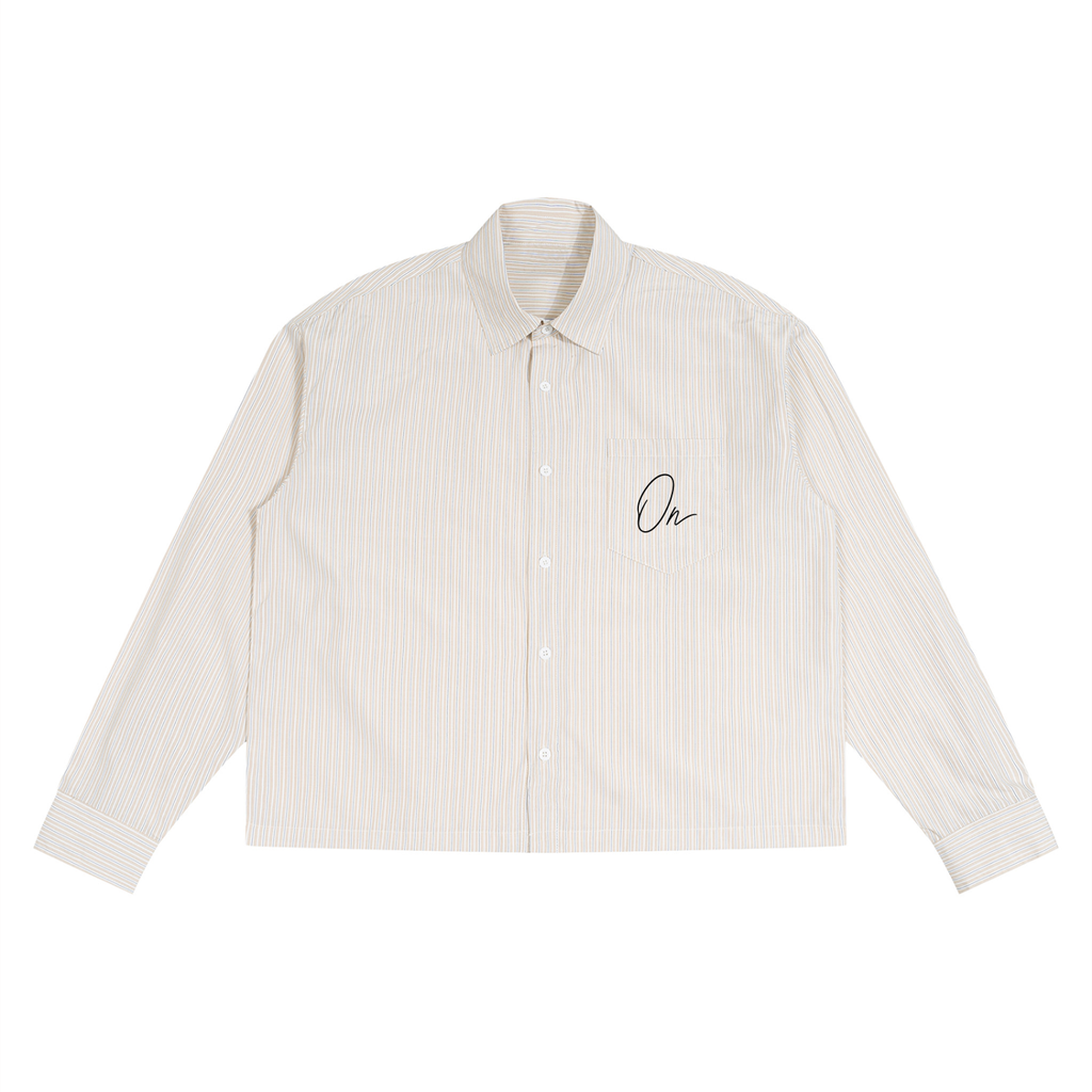 Boxy Striped Long Sleeve Shirt