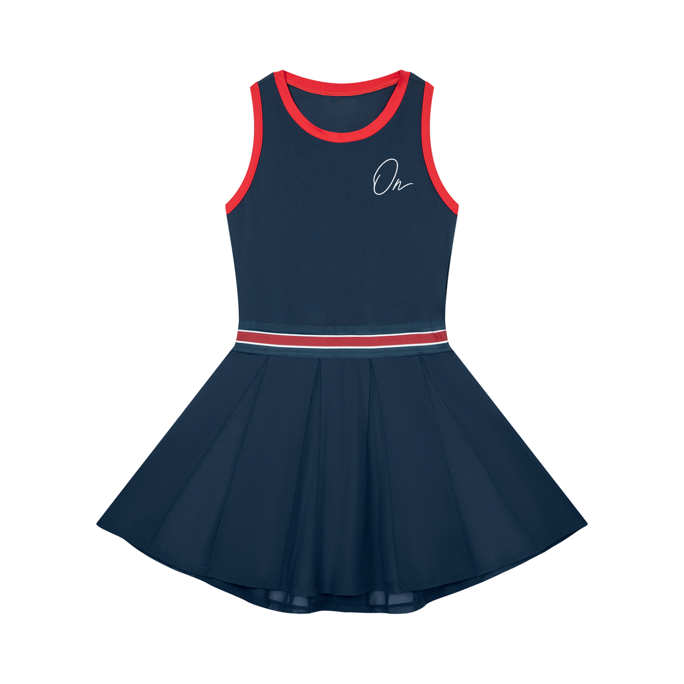 Color Block A-Line Sleeveless Dress