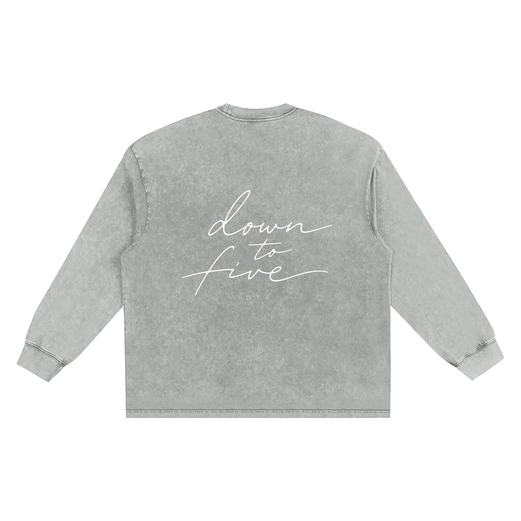 Snow Washed Frayed Edge T-Shirt