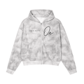Dirty Washed Zip-Up Fleece Hoodie
