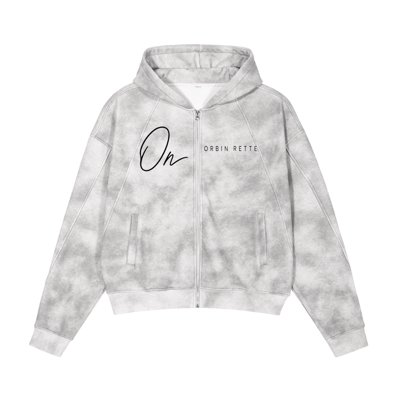 Dirty Washed Zip-Up Fleece Hoodie