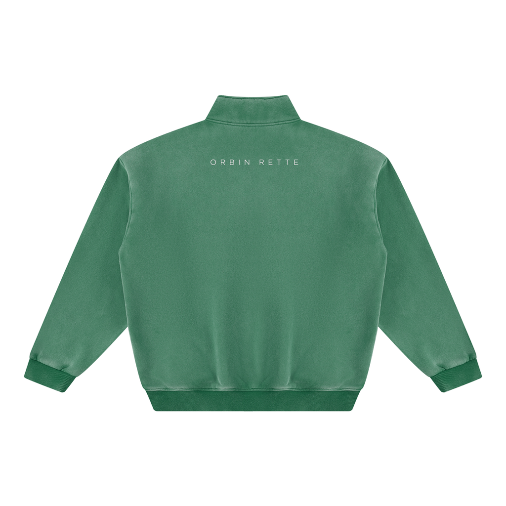 Quarter-Zip Washed Fleece Sweatshirt