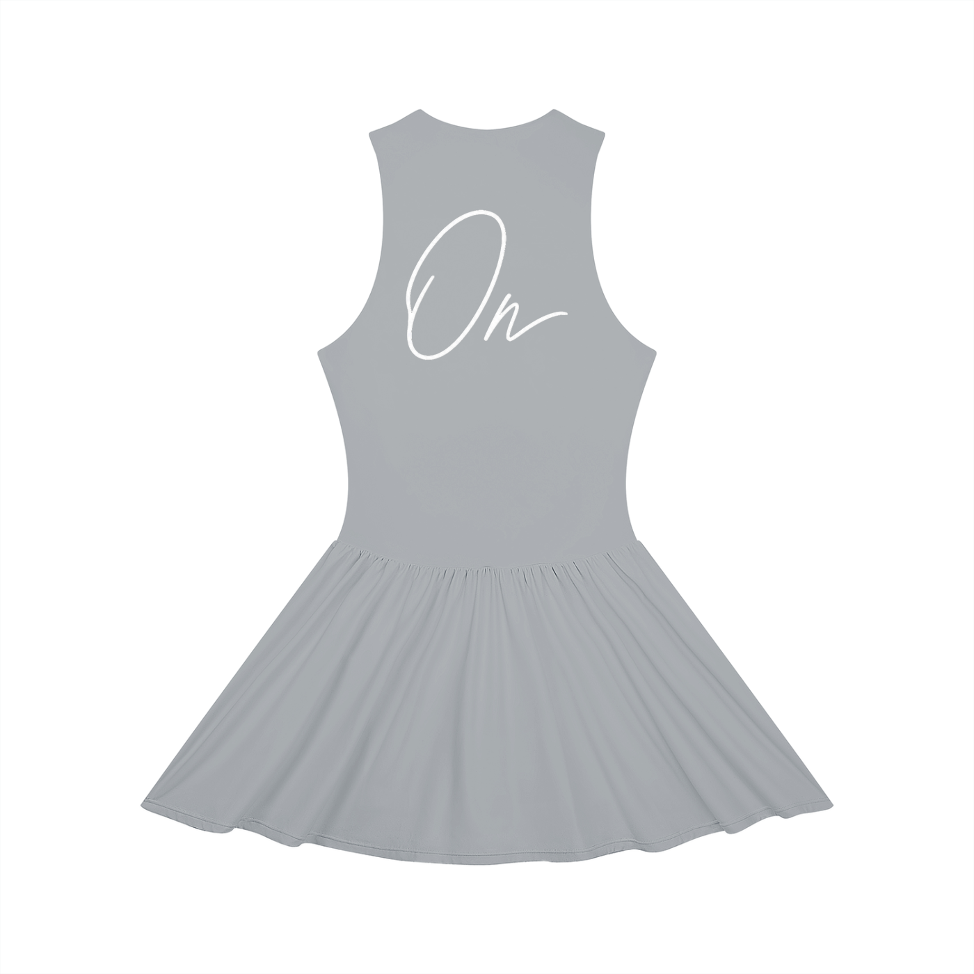 Ruched Sleeveless Full-Zip Dress